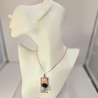 3 rock rectangle wired necklace