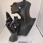 Beige rose earrings (Small)