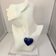 Black & Blue swirl necklace