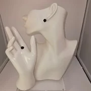 Black carnation earrings (small)