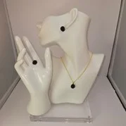 Black carnation necklace set (small)