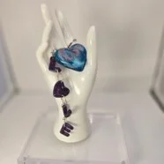 Blue Love Swirl Keychain