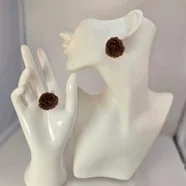 Brown Rose Earrings