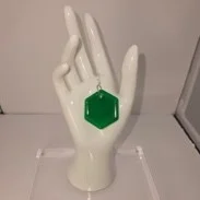Green hexagon paired piece