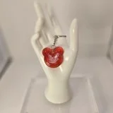 Red with white keychain