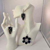 Black, Blue, green diamond set